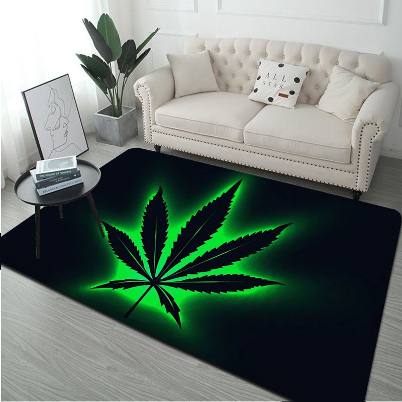 Assorted Weed Leaf Non-Slip Area Rugs