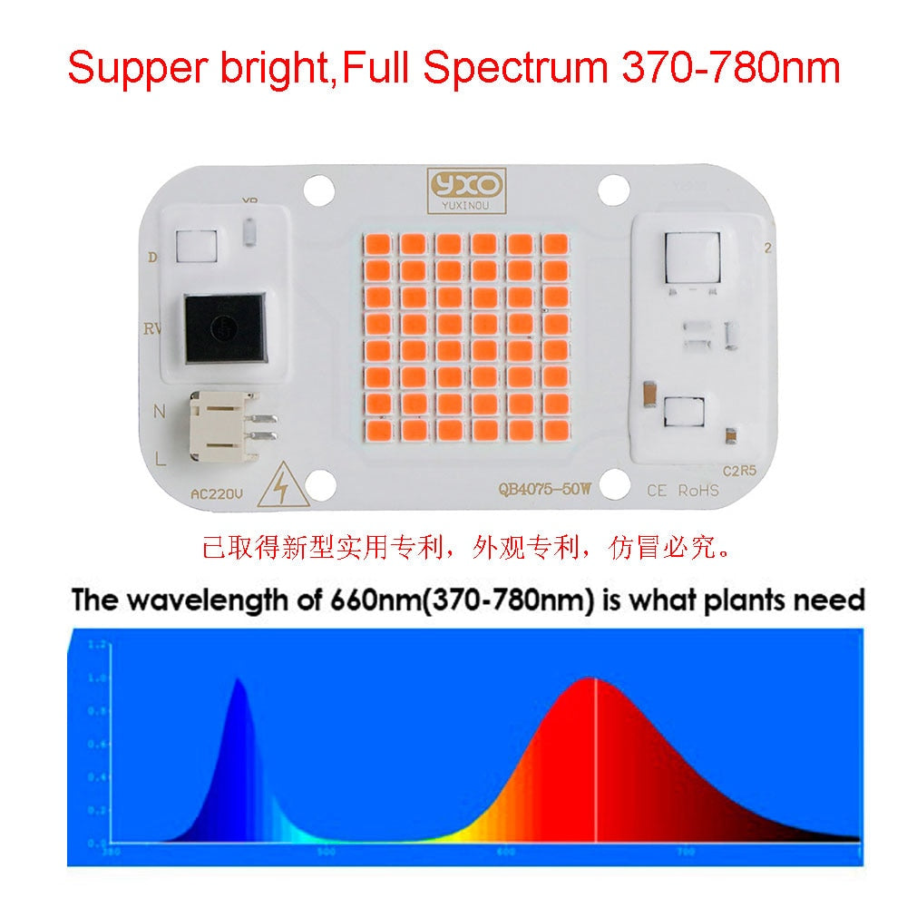 50W Driverless DOB Full Spectrum LED Chip