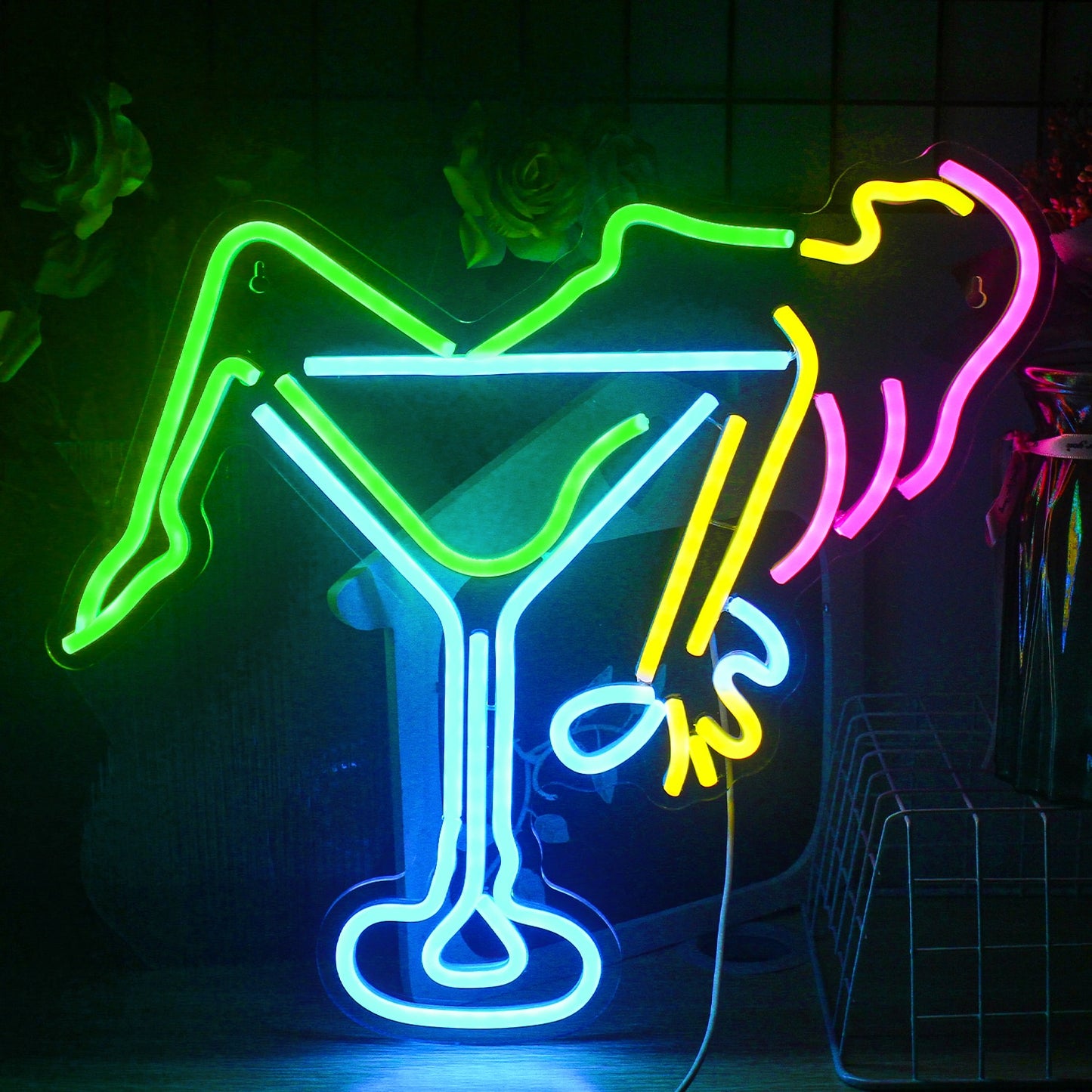 Cocktails & Dreams LED Neon Sign Wall Decor