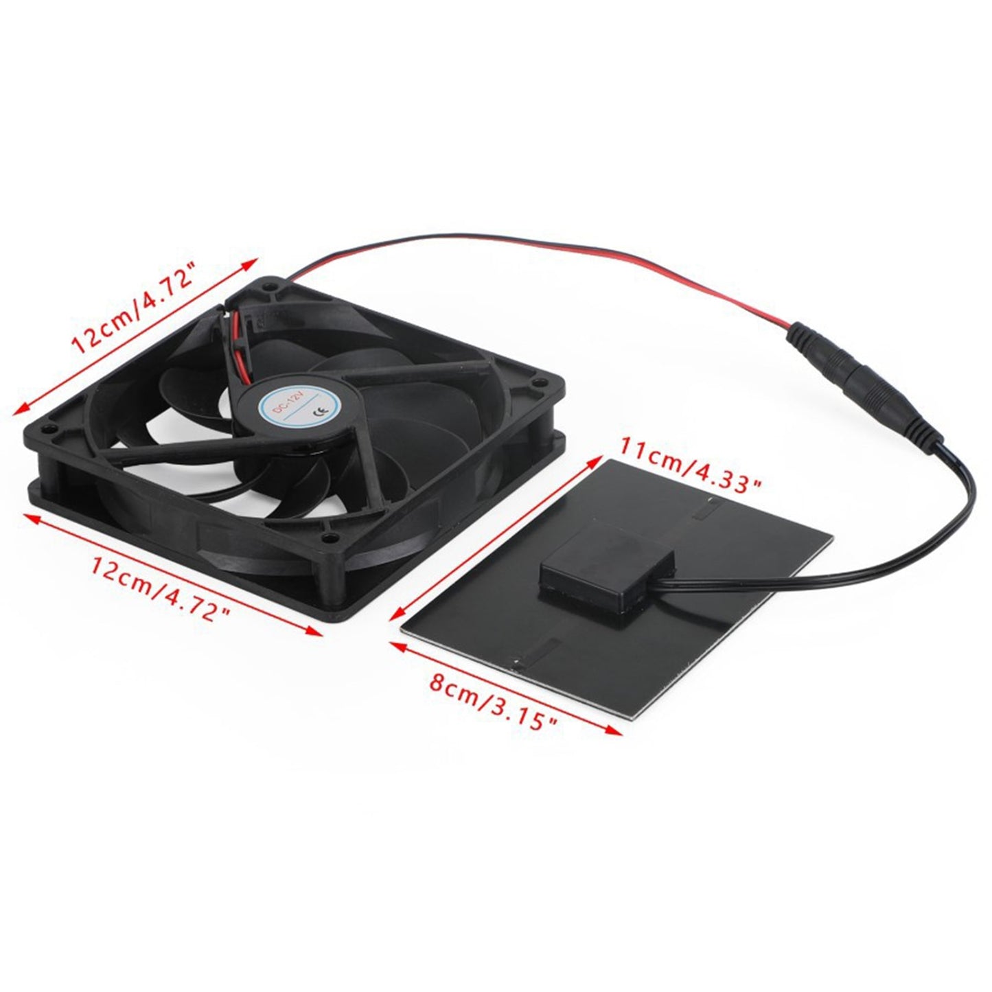 3W Solar Panel Powered Greenhouse Exhaust Fan