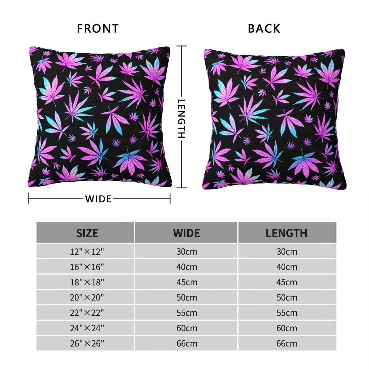 Assorted Cannabis Leaves Pillowcases
