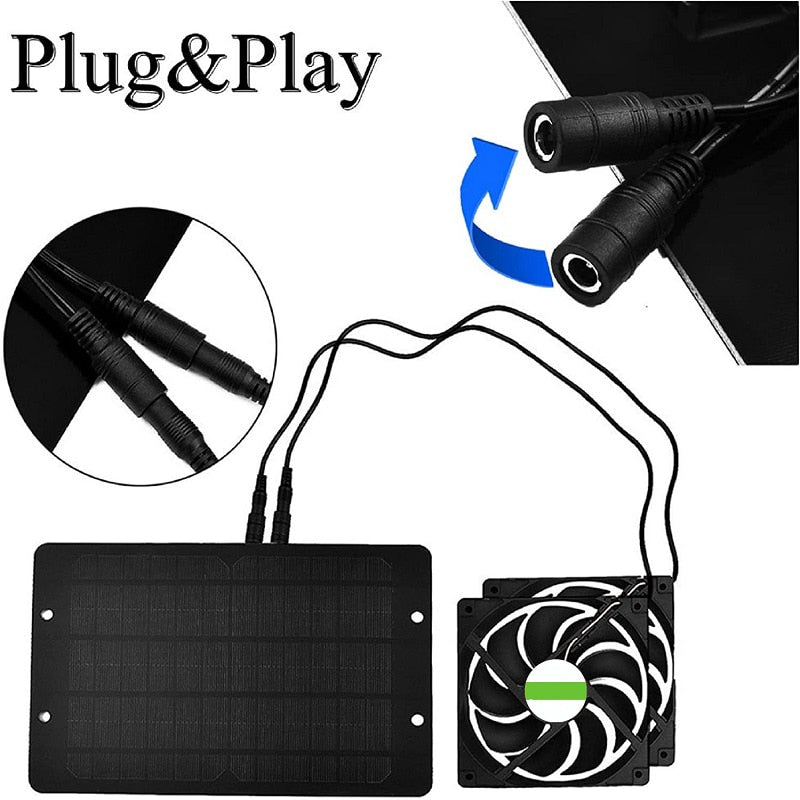 10W 12V Solar Greenhouse Exhaust Fan