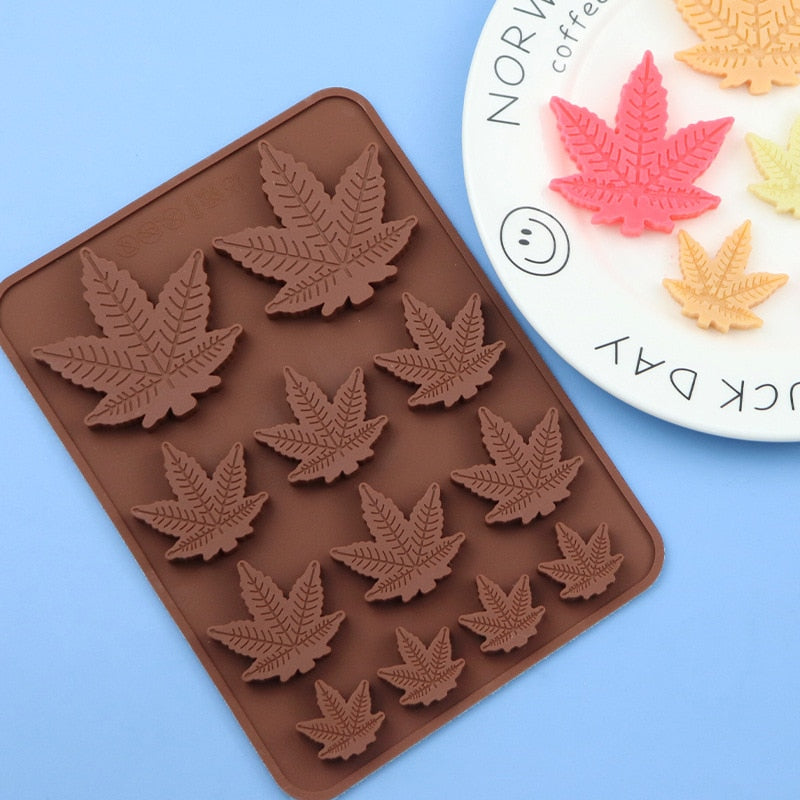 Assorted Size Cannabis Leaf Silicone Candy Mold
