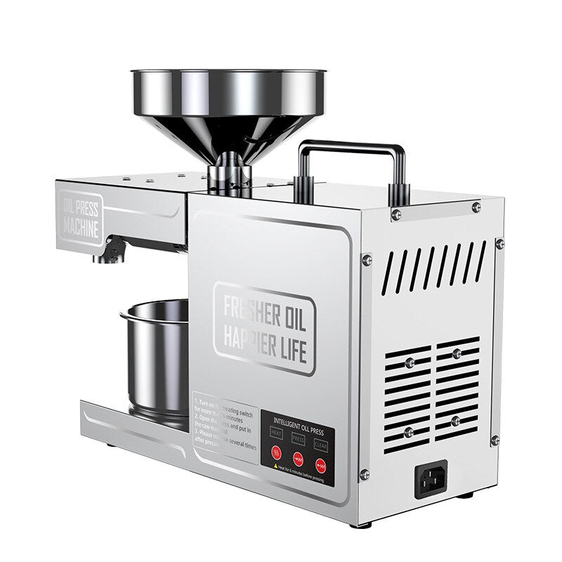 DEAROK-B03 Hydraulic Intelligent Stainless Steel 820W Oil Press Oil Extraction Machine