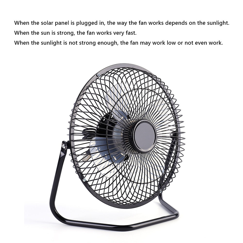 7W 6V 8 inch USB Solar Exhaust Fan Air Extractor