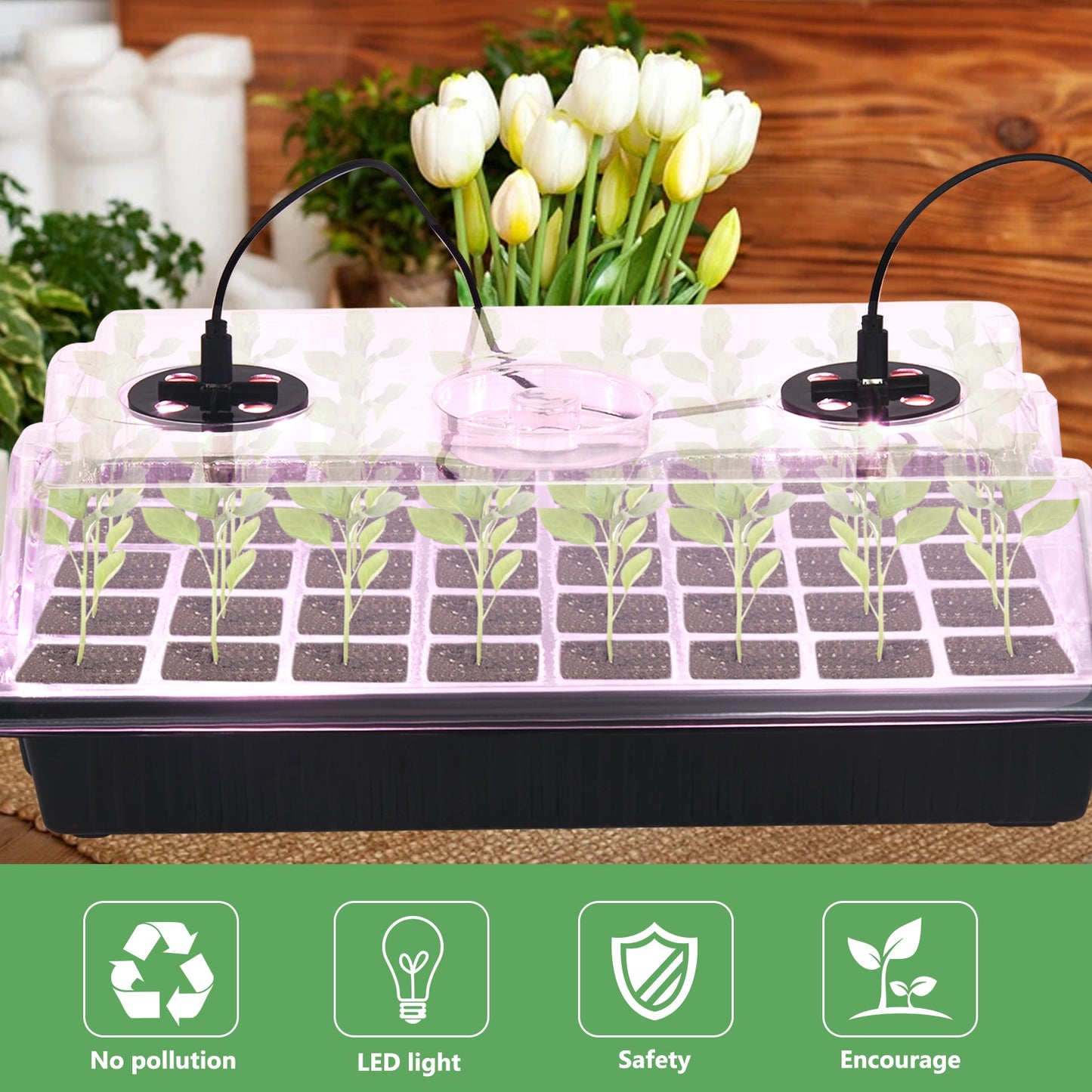 Plant LED Lights For Seed Starter Trays