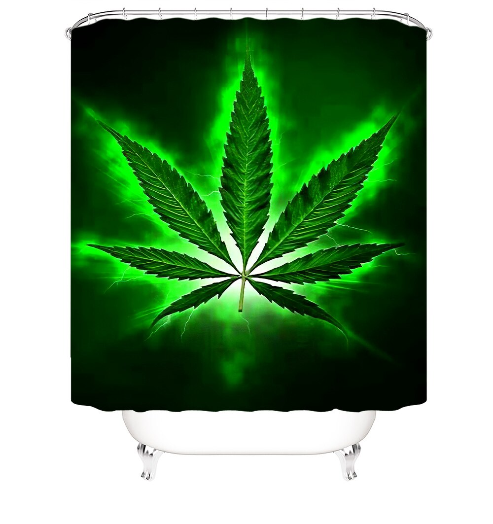 Assorted Marijuana Leaf Shower Curtains