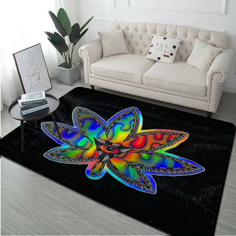 Assorted Weed Leaf Non-Slip Area Rugs