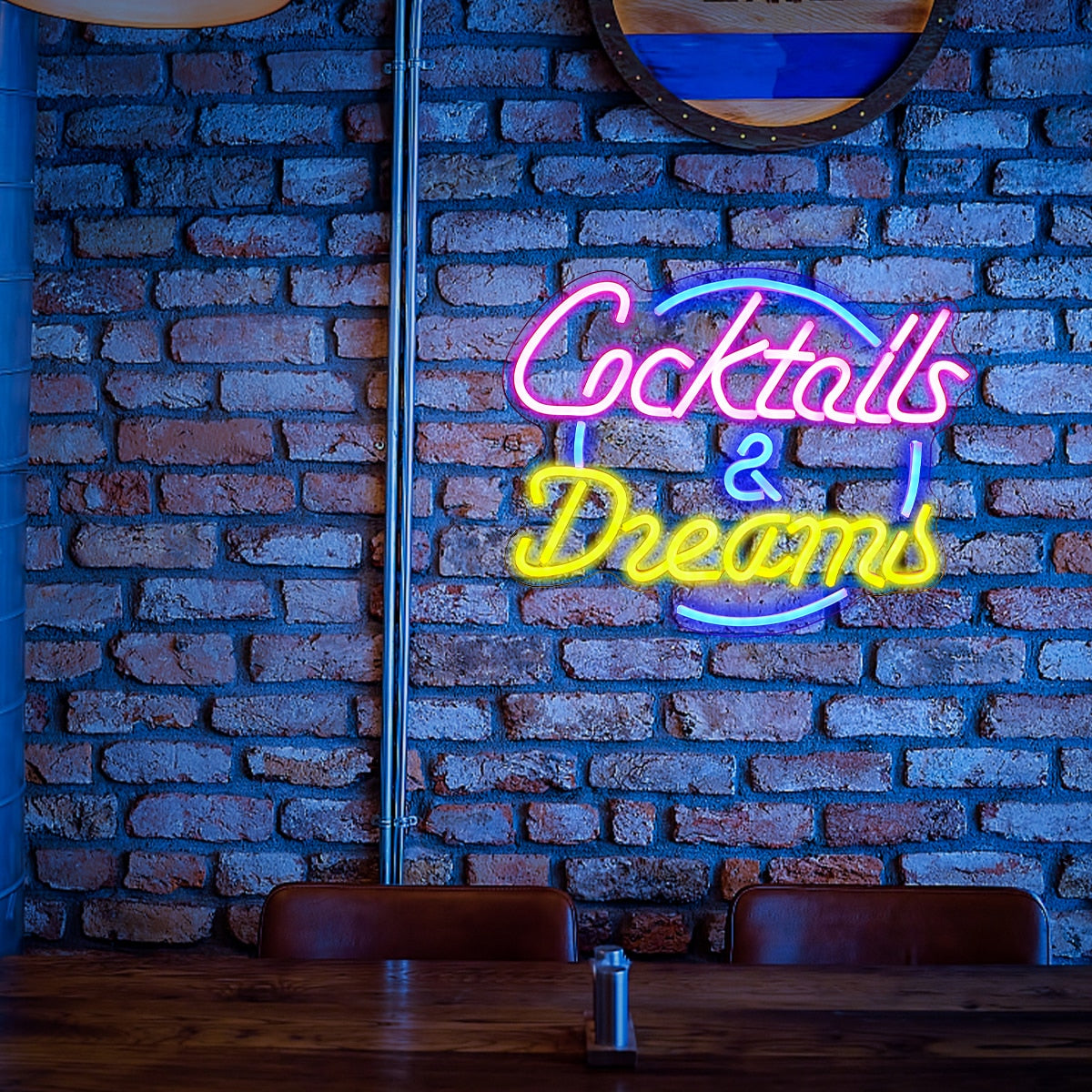 Cocktails & Dreams LED Neon Sign Wall Decor
