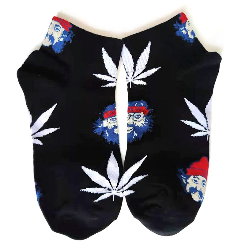 Unisex Cannabis Leaf Ankle Socks