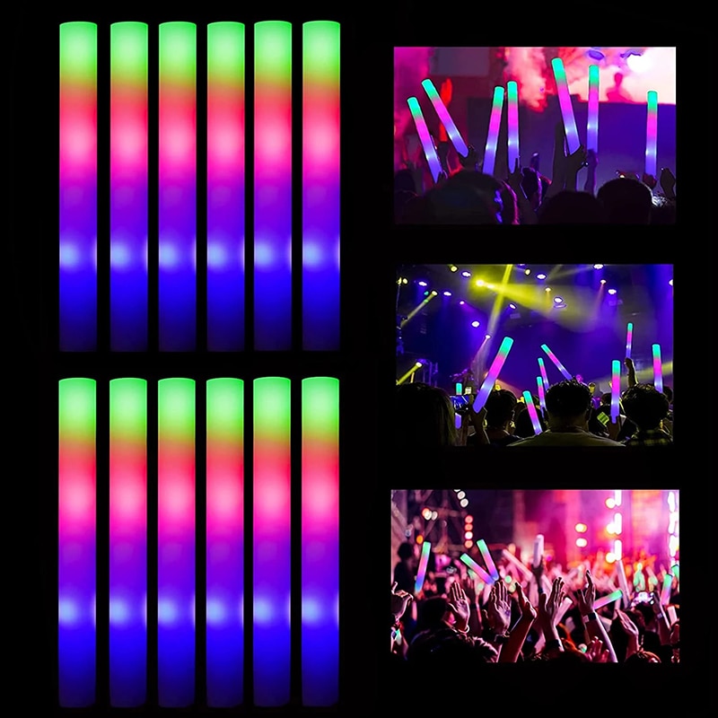 30/60Pcs Colorful LED Glow Sticks
