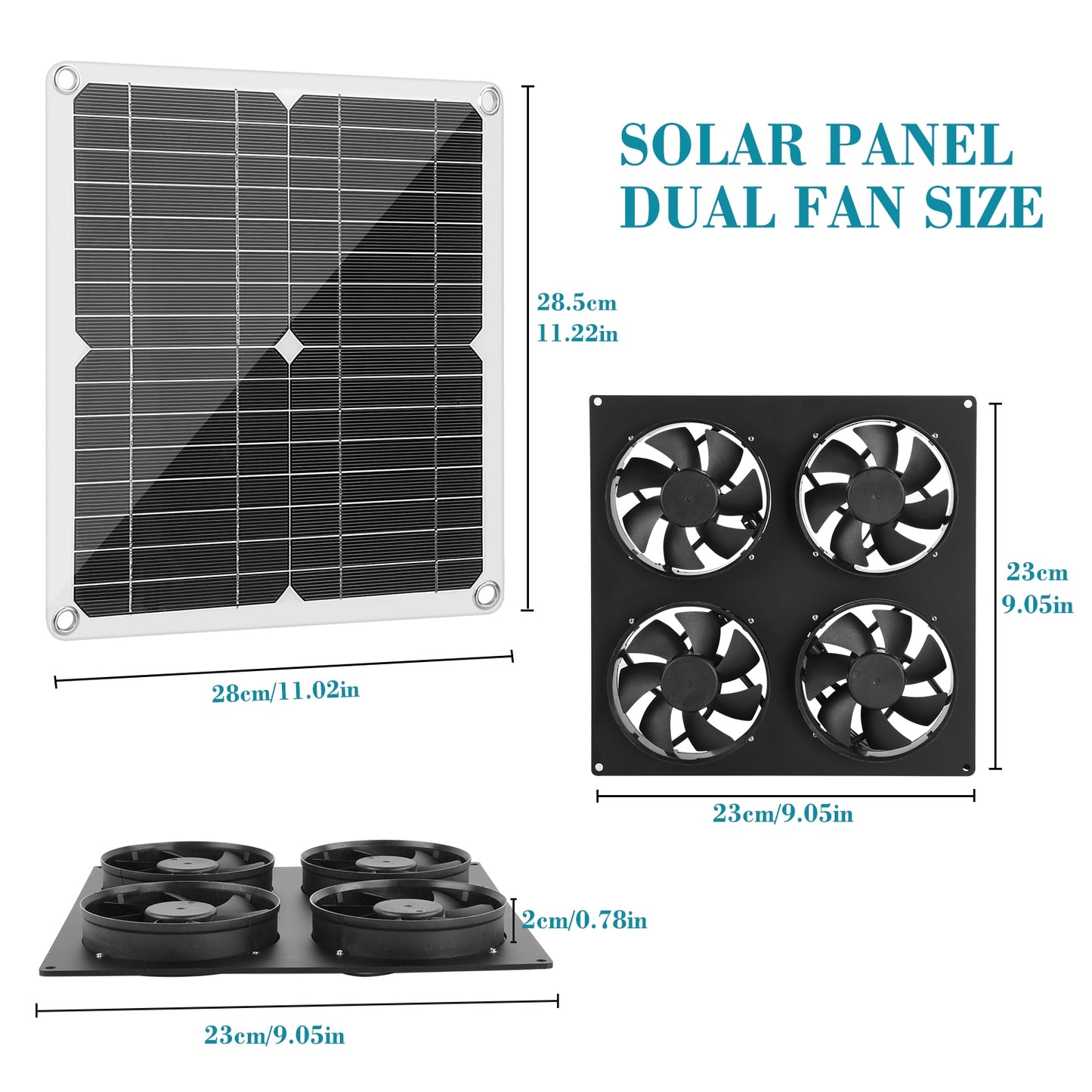 Greenhouse Solar Panel Fan Kit