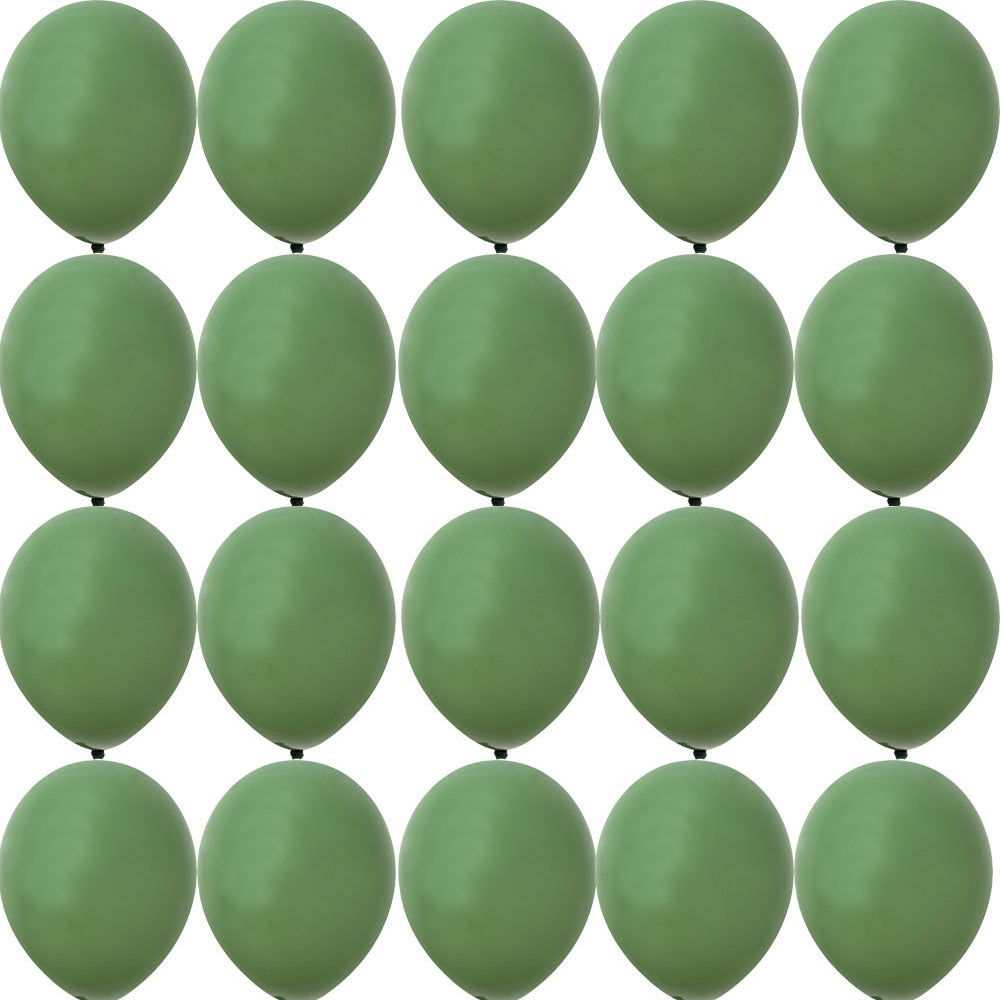 15/20PCS 10inch Green White Gold Balloons