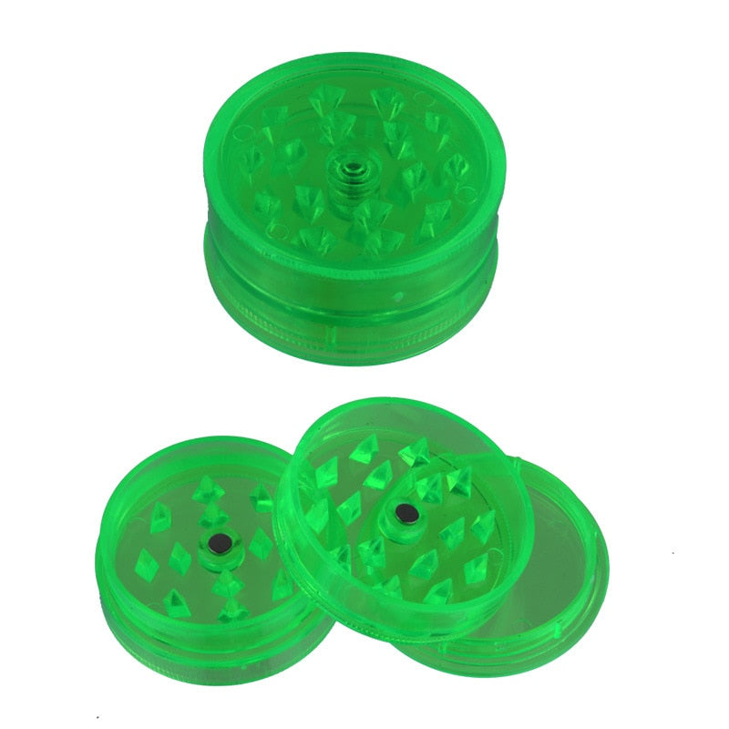 3 Layer Colorful Plastic Weed Grinder