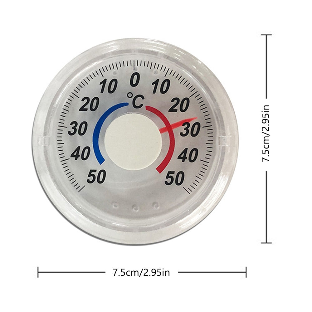 Self Adhesive Round High Accuracy Thermometer For Indoor/Outdoor Wall Greenhouses