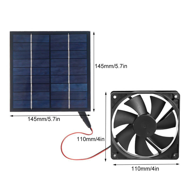 50W 12V Solar Greenhouse Exhaust Fan/Air Extractor