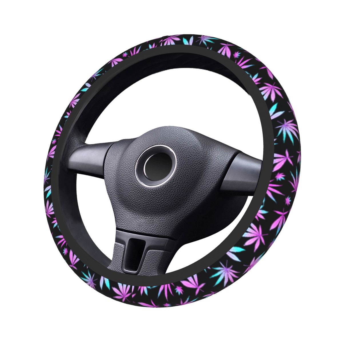 Cannabis Leaves Car Steering Wheel Cover