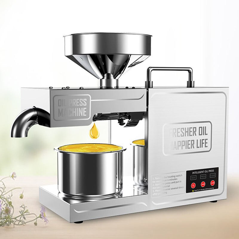 DEAROK-B03 Hydraulic Intelligent Stainless Steel 820W Oil Press Oil Extraction Machine