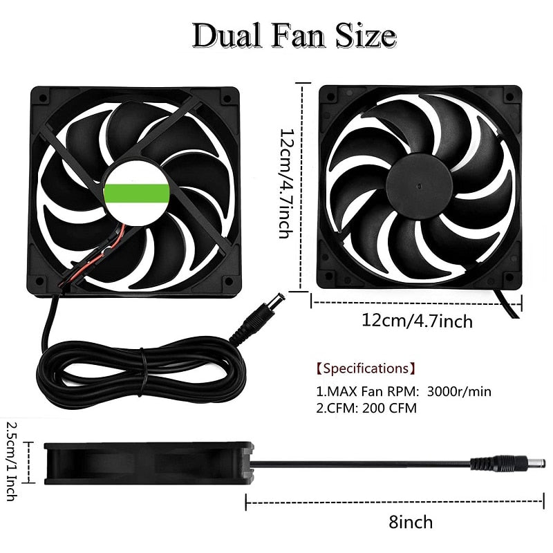 10W 12V Waterproof Exhaust Air Circulator Fan
