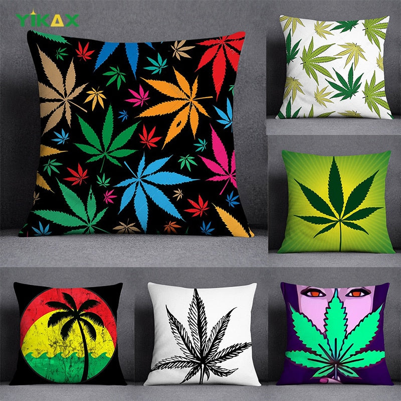 Assorted Weed Theme Pillow Cases