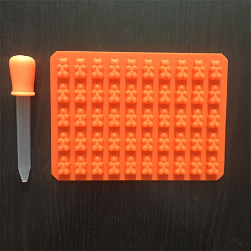 Assorted Color Silicone Gummy Bear/Chocolate Mold With Dropper