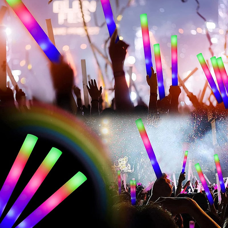 30/60Pcs Colorful LED Glow Sticks
