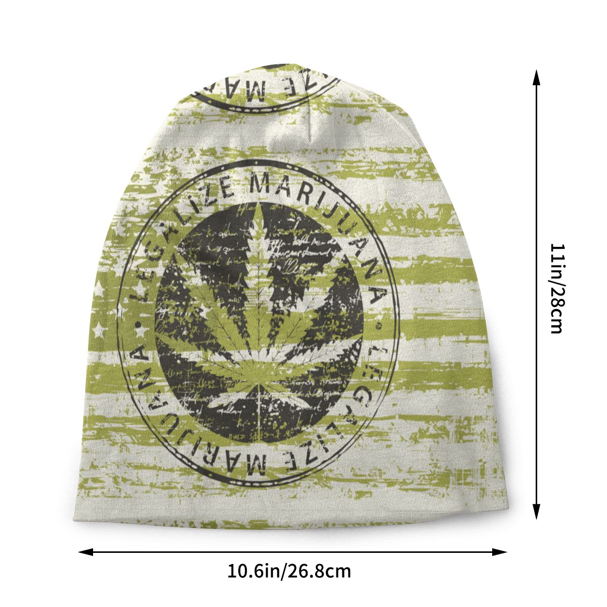 Cannabis Leaf American Flag Knitted Hat