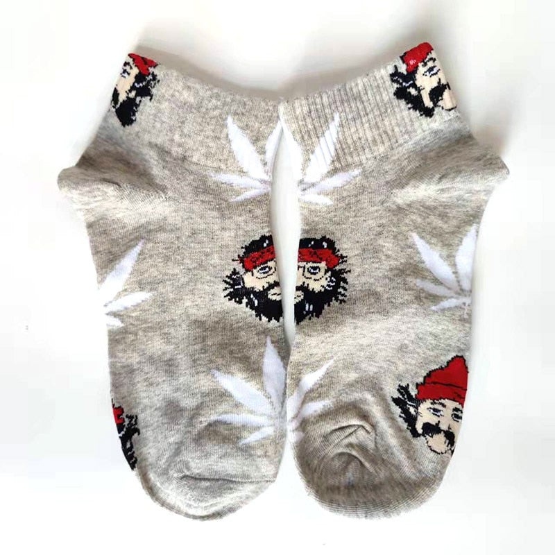Unisex Cannabis Leaf Ankle Socks