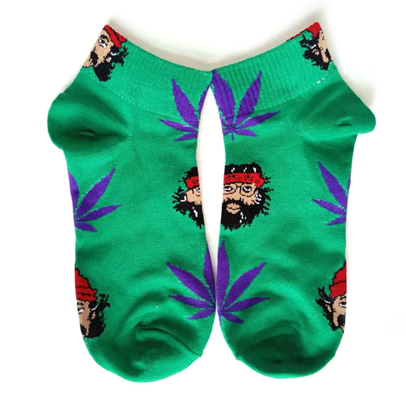 Unisex Cannabis Leaf Ankle Socks
