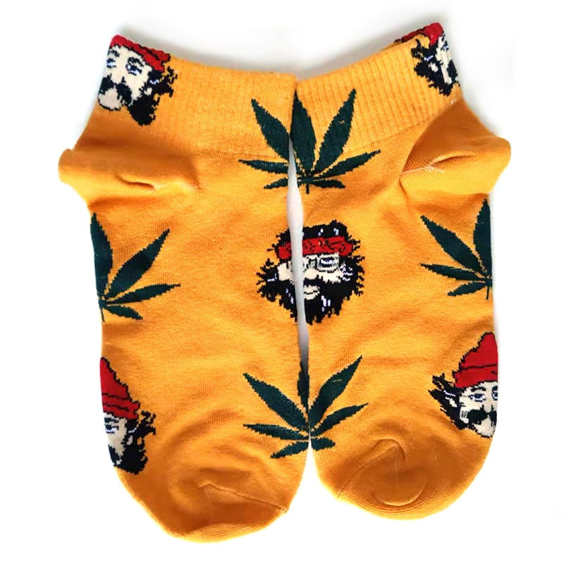 Unisex Cannabis Leaf Ankle Socks