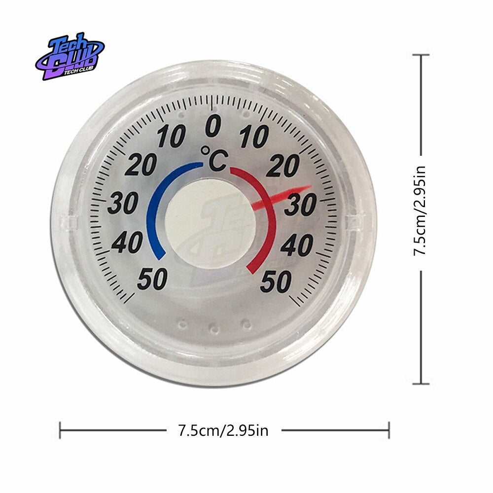 Self Adhesive Round High Accuracy Thermometer For Indoor/Outdoor Wall Greenhouses