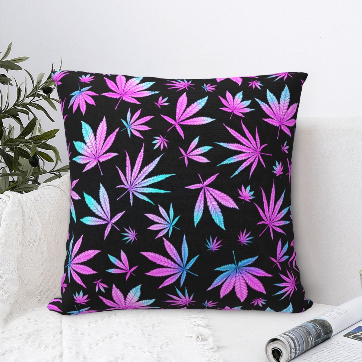 Assorted Cannabis Leaves Pillowcases