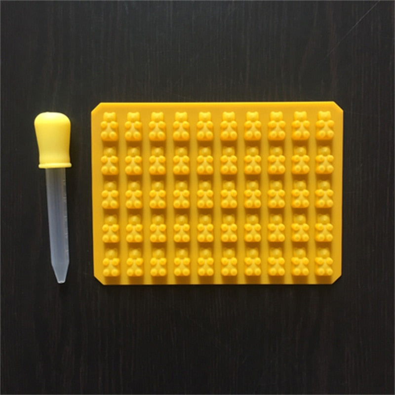 Assorted Color Silicone Gummy Bear/Chocolate Mold With Dropper