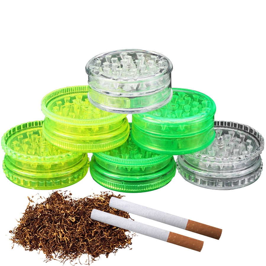 3 Layer Colorful Plastic Weed Grinder