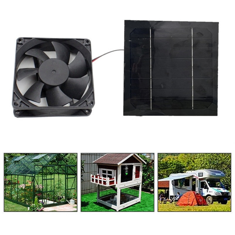 2 20W Greenhouse Solar Exhaust Fan/ Air Extractors
