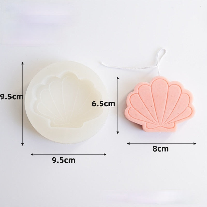 Assorted Aesthetic Coral Shell Silicone Soap Molds