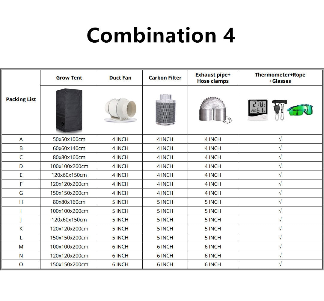 Grow Tent Room Complete Kit Hydroponic Growing System
