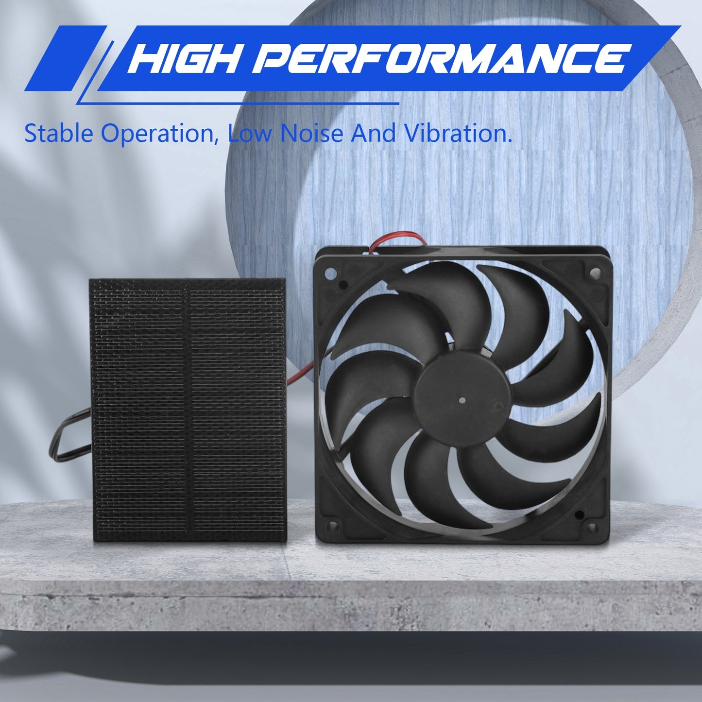 3W Solar Panel Powered Greenhouse Exhaust Fan