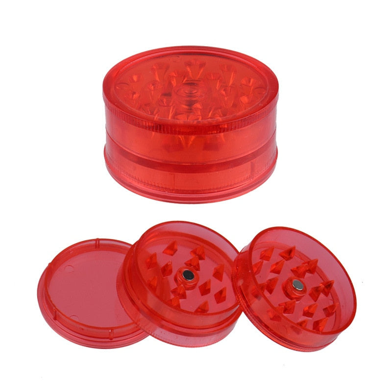 3 Layer Colorful Plastic Weed Grinder