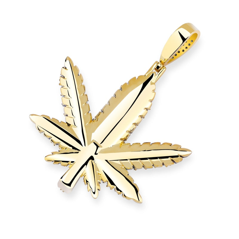 Customizable Cannabis Leaf Charm And Necklace