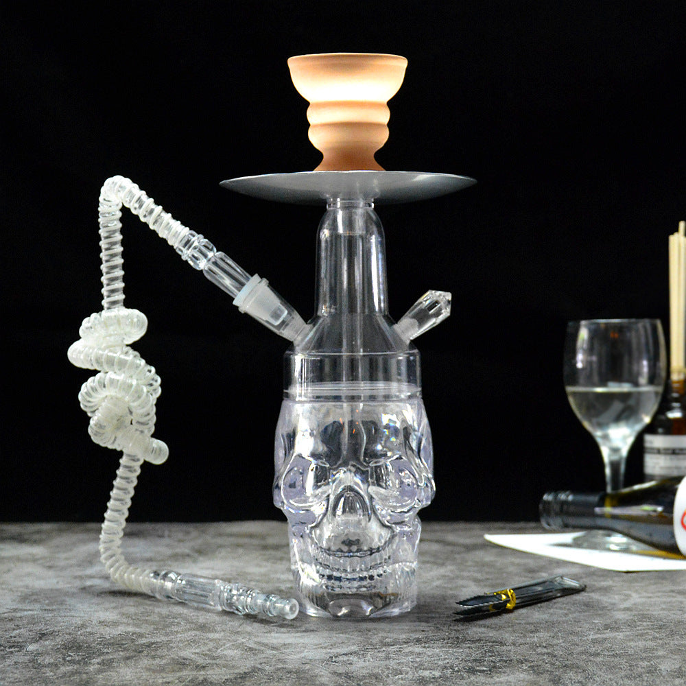 Colorful Acrylic Illuminated Skull Hookahs
