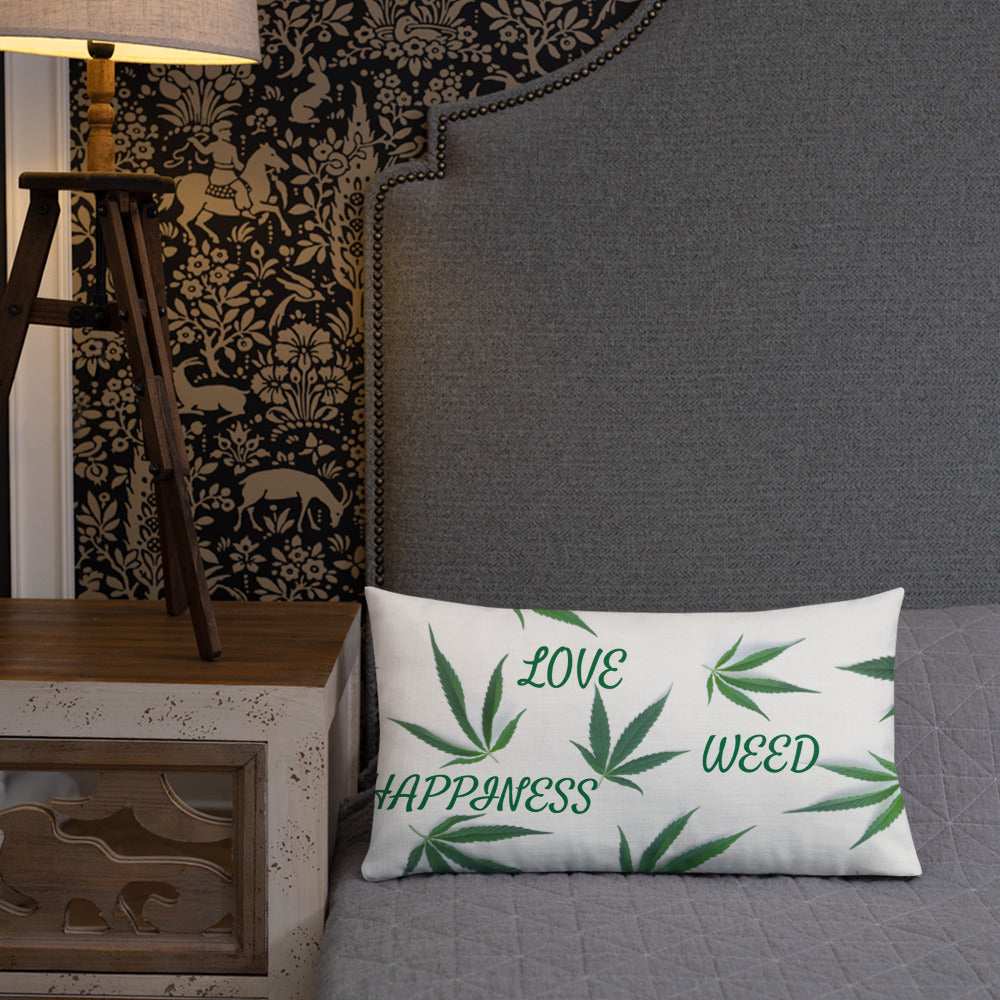 Love, Weed, Happiness Collection Premium Pillow