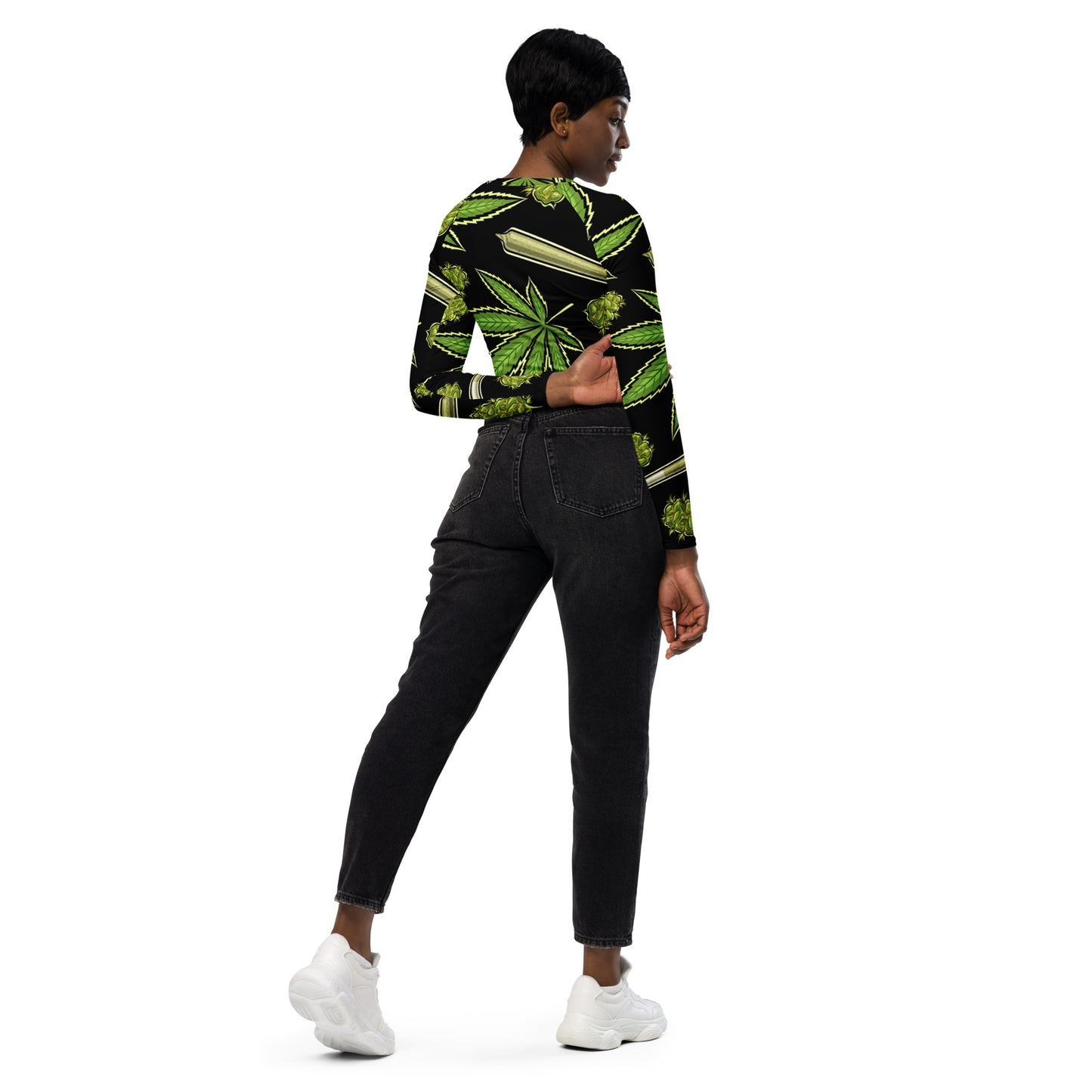 Bud Collection Recycled long-sleeve crop top
