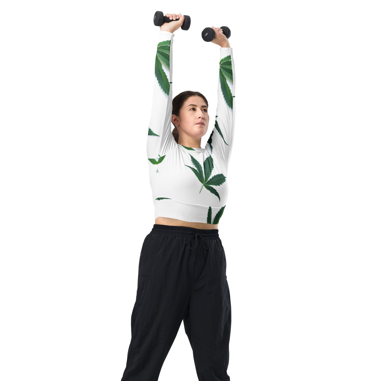 Whie Indica Collection Recycled long-sleeve crop top