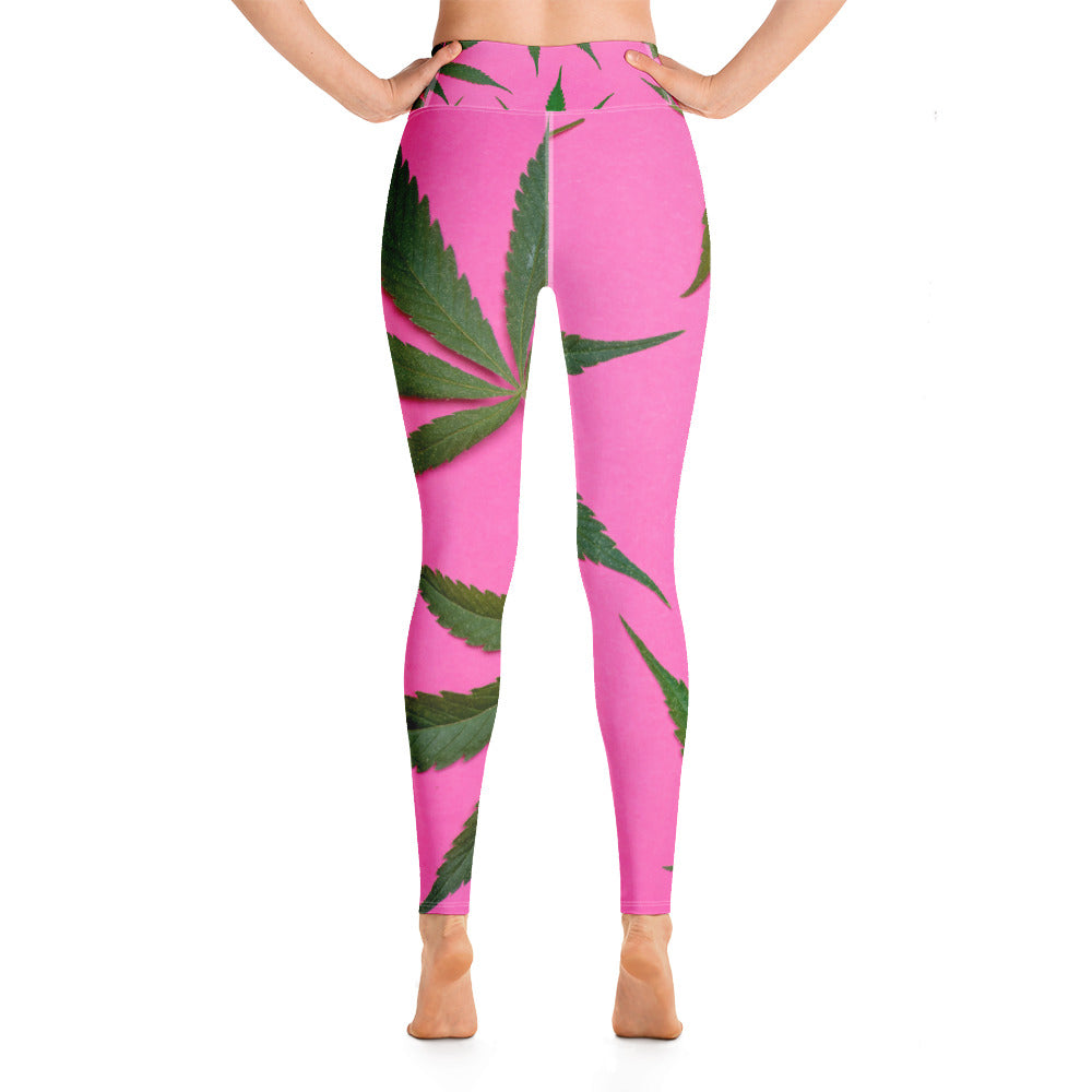 Pink Sativa Collection Yoga Leggings
