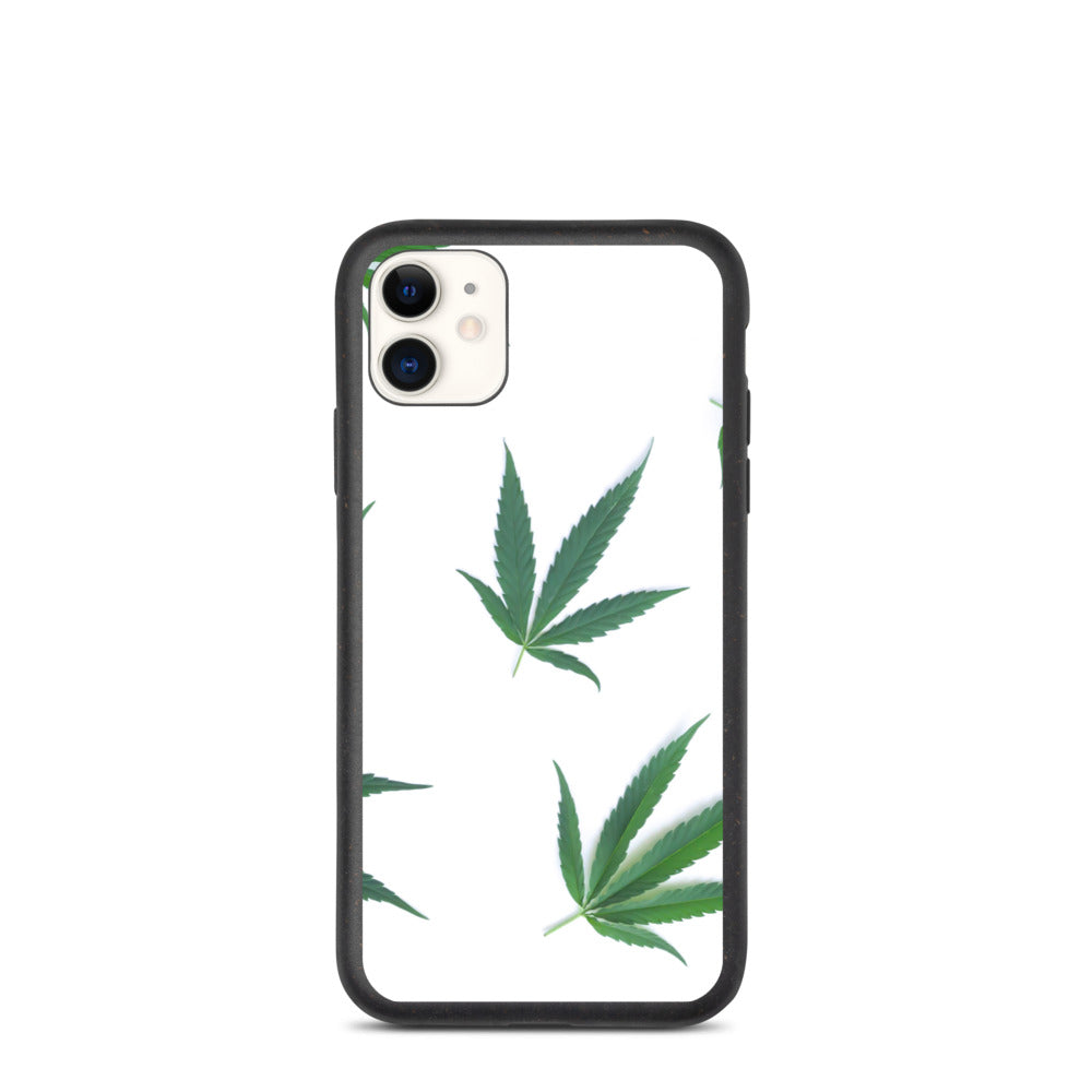 White Indica Collection Biodegradable phone case
