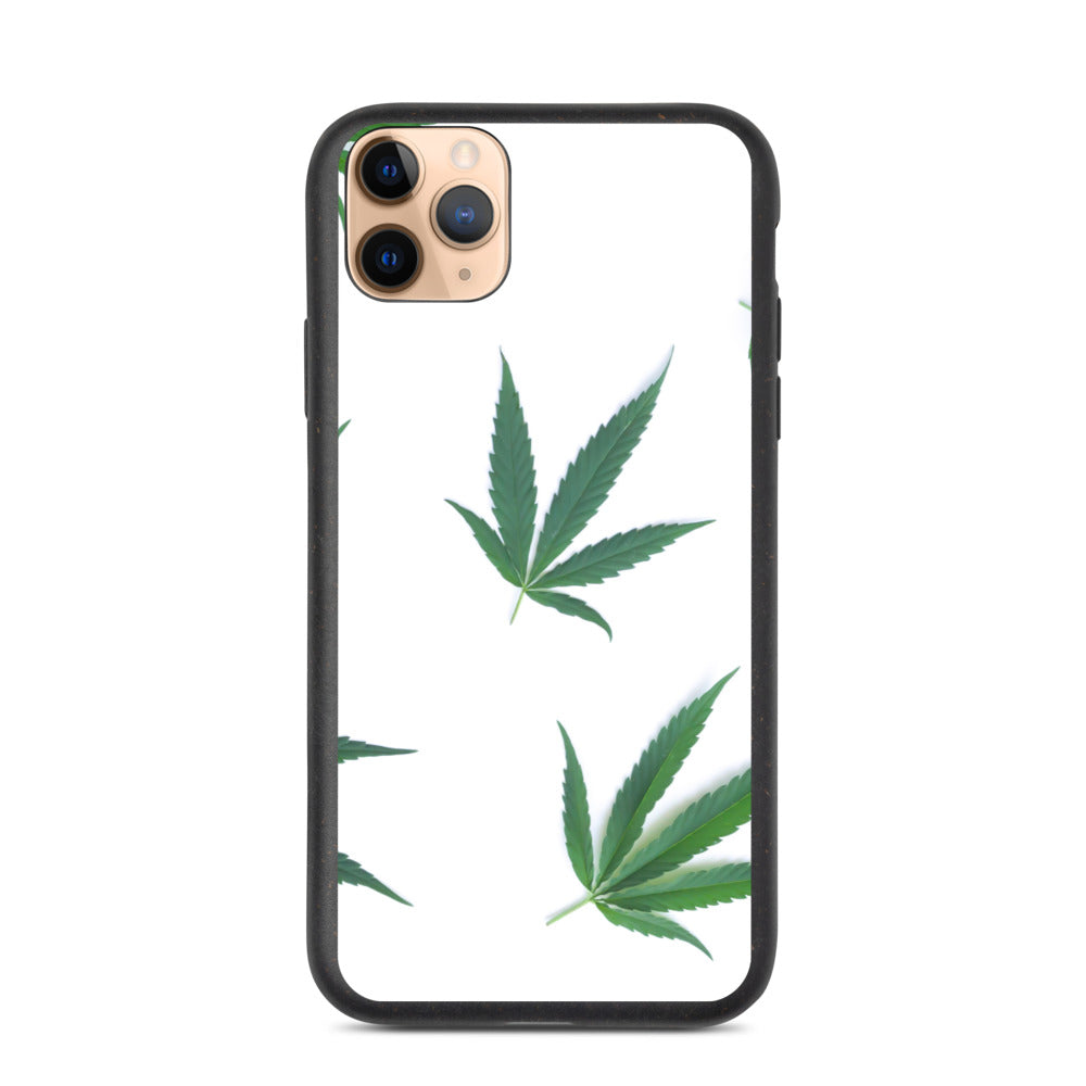 White Indica Collection Biodegradable phone case