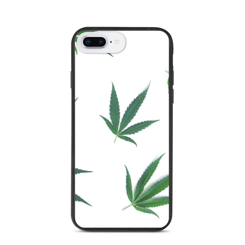 White Indica Collection Biodegradable phone case