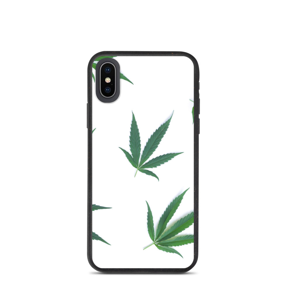 White Indica Collection Biodegradable phone case