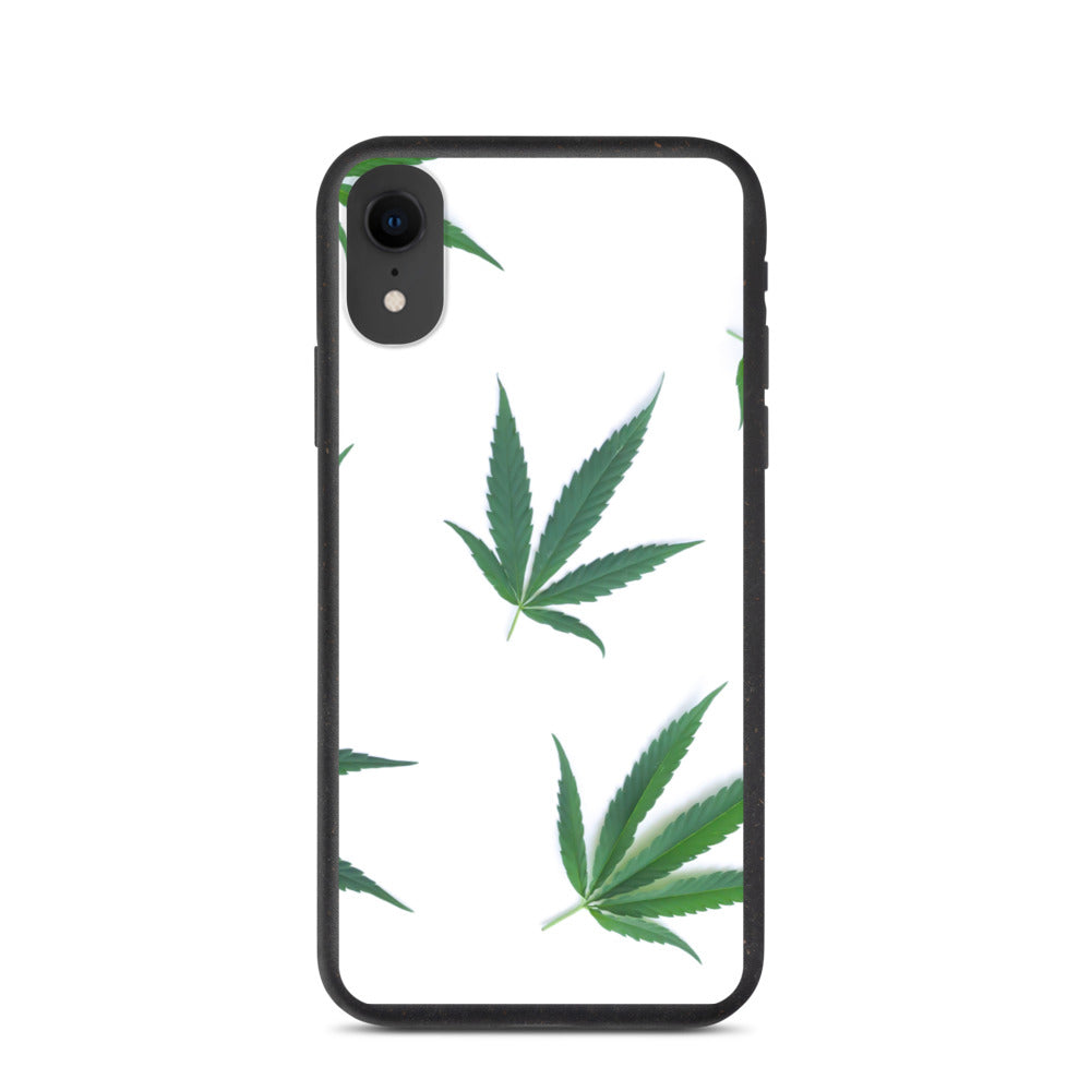 White Indica Collection Biodegradable phone case